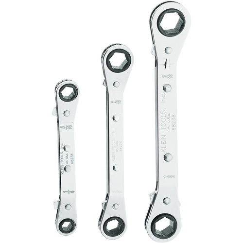 Reversible Wrench Set with Pouch, Ratcheting Box, 3 Pieces