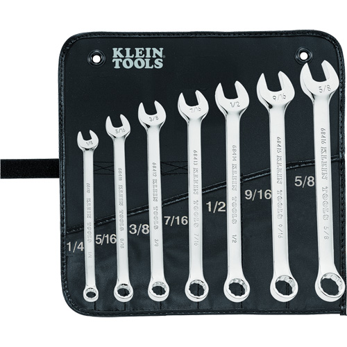 Combination Wrench Set, Combination, 7 Pieces, Imperial