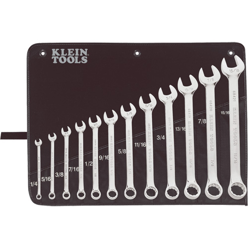 Combination Wrench Set, Combination, 12 Pieces, Imperial