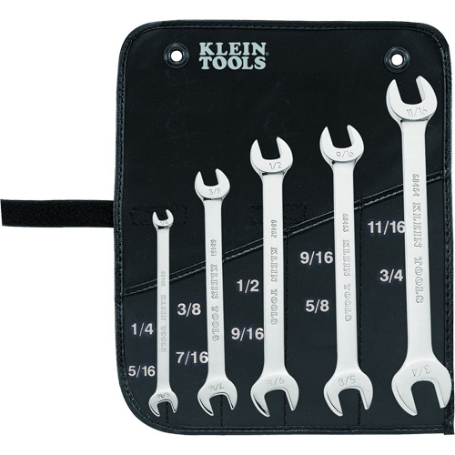 Wrench Set with Pouch, Open-Ended, 5 Pieces