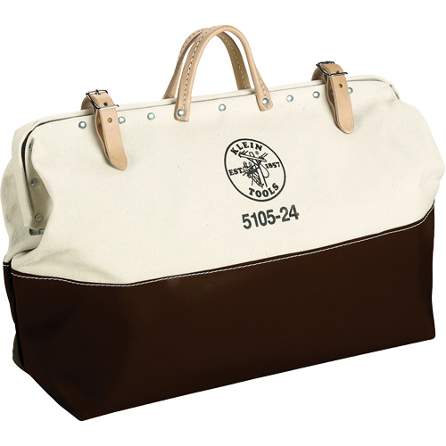 High-Bottom Canvas Tool Bag, Canvas, 1 Pockets, Natural