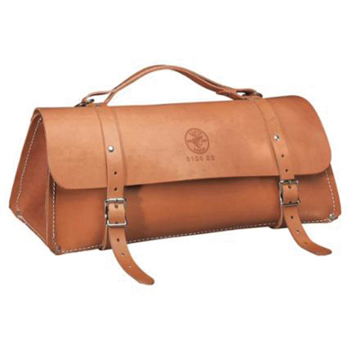 20" Deluxe Leather Bag, Leather, 1 Pockets, Brown