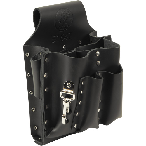 Tool Pouch, Multiple Tool Holder, Leather, 8 Pockets