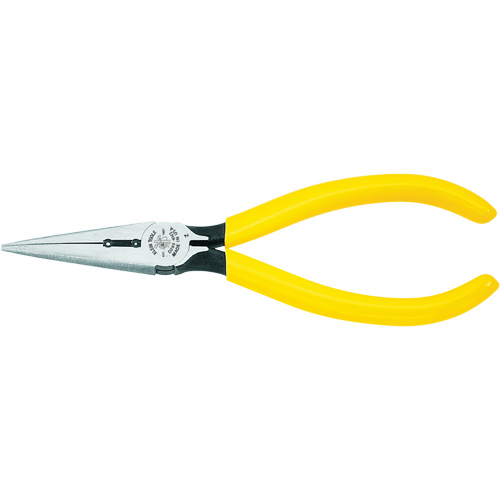 Long-Nose Pliers, Side Cutters/Stripping, 6-11/16" L