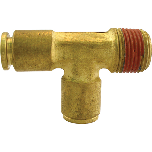 P.t.c. Male Run Tee, Brass, 3/8" x 1/4"