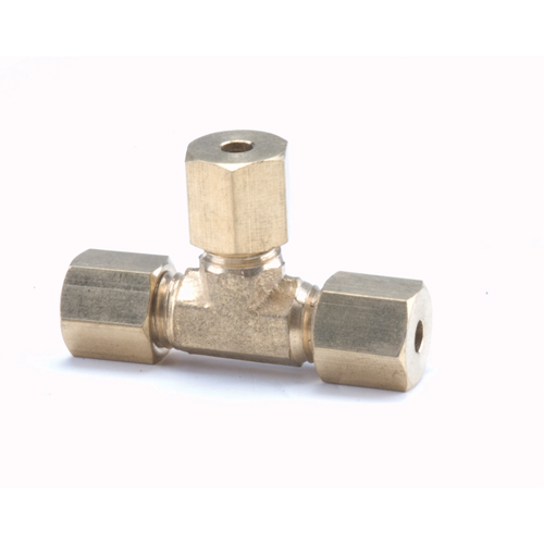 Compression Tees - Tube All Ends, 1/4" x 1/4" x 3/8"