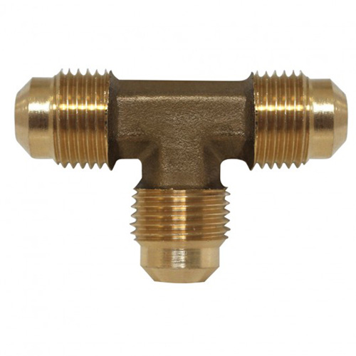 Flare Tee Extruded-tube On 3 Ends, 1/2"