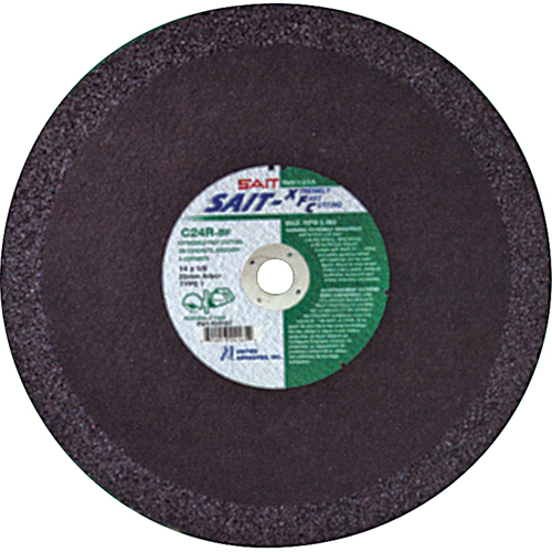 C24R Concrete High Speed Cut-Off Wheel, 12" x 1/8", 1" Arbor, Type 1, Aluminum Oxide, 6300 RPM