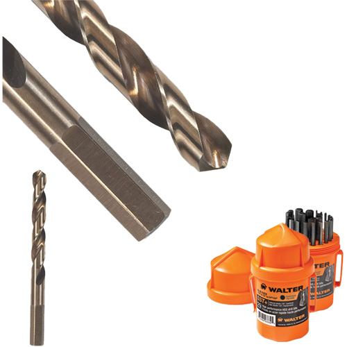 Jobber Drill Bit, High Speed Steel, 1/4", 4" L, 2-1/2" Flute, 118° Point Angle