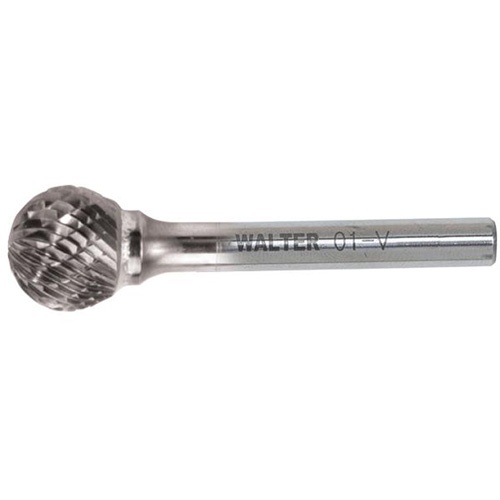 Double Cut Ball Nose Burr, SD-42, 1/8" Dia., 1/8" Shank, 1/8" Depth of Cut