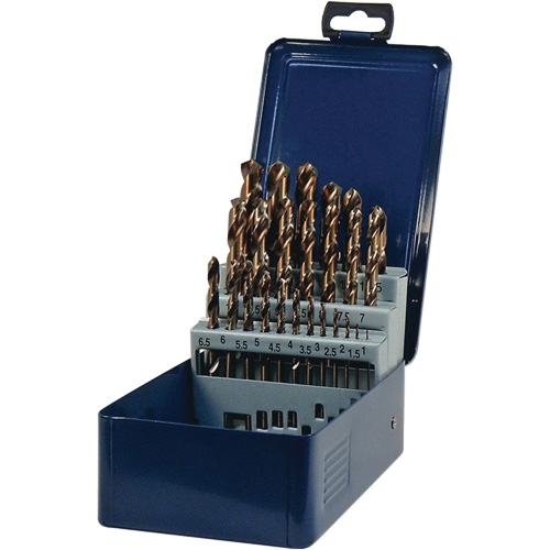 Drill Bit Set, 25 Pieces, High Speed Steel