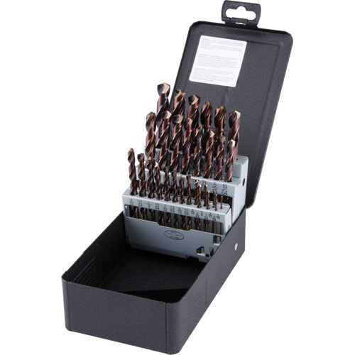 Jobber Length Drill Bit Set, 29 Pieces, High Speed Steel