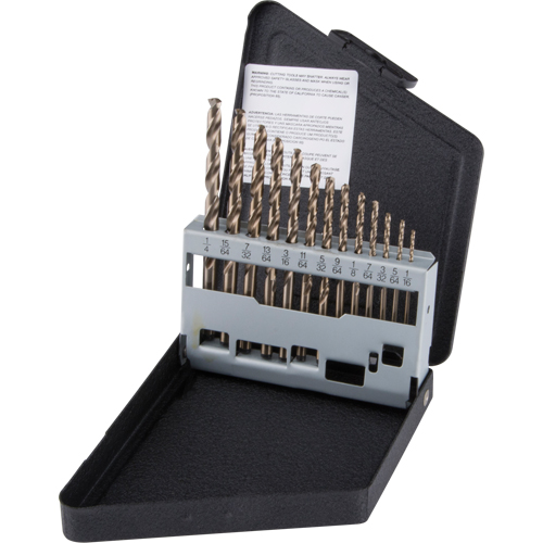 Jobber Length Drill Bit Set, 13 Pieces, High Speed Cobalt