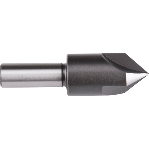 Straight Shank Countersink, 3/8", High Speed Steel, 60° Angle, 3 Flutes