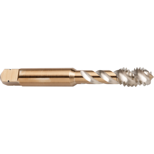 45° Spiral Flute Tap, High Speed Cobalt, 9/16"-12 Thread, 3-19/32" L