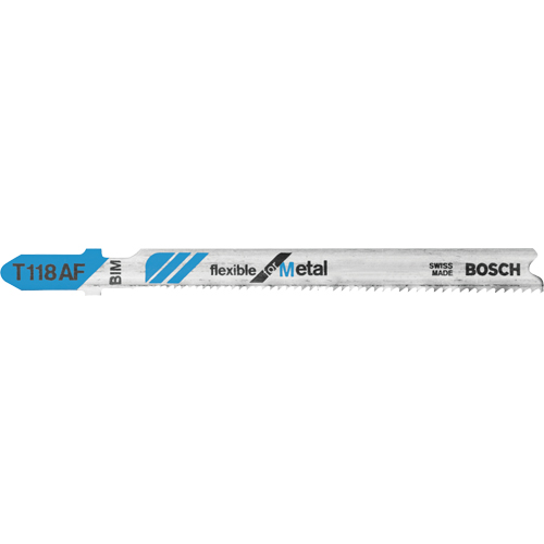 Flexible Jigsaw Blade, Bi-Metal, 3-5/8" L, 17-24 TPI