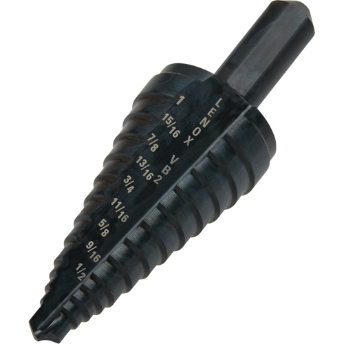#2 Step Drill Bit, 1/8" - 1" , 1/16" Increments, High Speed Steel
