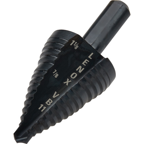 #11 Step Drill Bit, 7/8" - 1-1/8" , 1/4" Increments, High Speed Steel