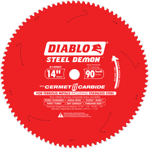 Circular Saw Blade, 14", 90 Teeth, Metal Use