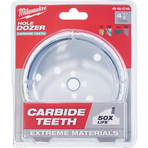 Hole Dozer™ Carbide Hole Saw, 4-1/2", 1-5/8" Depth of Cut, Carbide