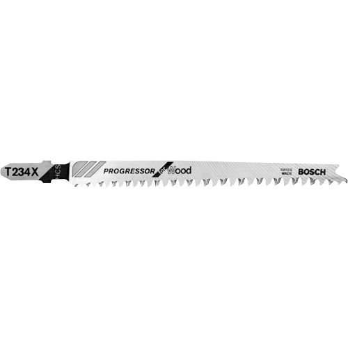 Jigsaw Blade, High-Carbon Steel, T-Shank, 4-5/8" L, 8-12 TPI
