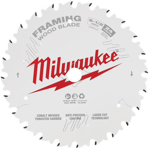 Framing Circular Saw Blade, 6-1/2", 24 Teeth, Wood Use