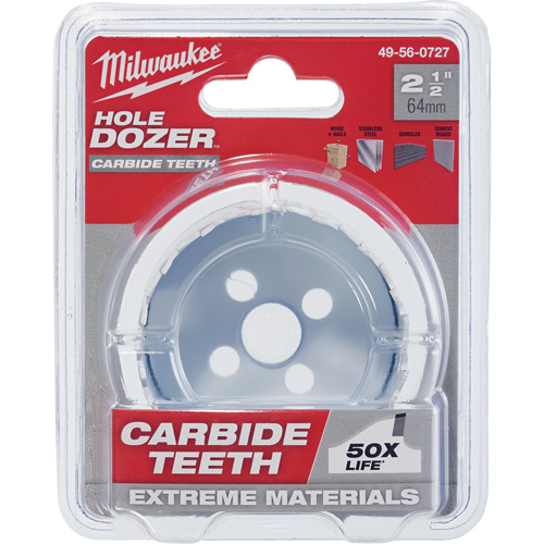 Hole Dozer™ Hole Saw, 2-1/2", 1-5/8" Depth of Cut, Carbide