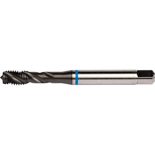 Blue Shark Spiral Flute Tap, High Speed Cobalt, 1/4"-28 Thread, 3.15" L