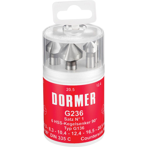 90° Countersink Set, 6 Pieces