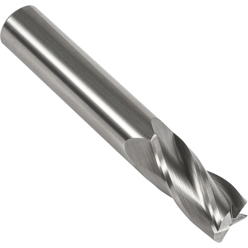 S134 Square End Mill, 5/8" Dia., 3-1/2" L, 4 Flutes, 5/8" Shank, Carbide