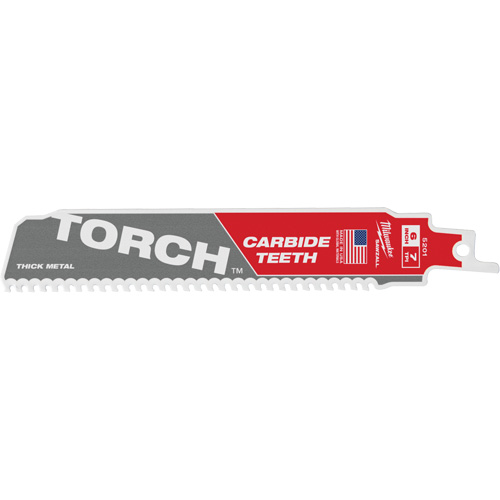 Sawzall® Torch™ Saw Blade, Carbide, 8 TPI, 6" L x 1" W