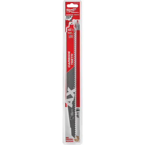 The Ax™ Sawzall® Blade, Carbide, 5 TPI, 12" L x 1" W