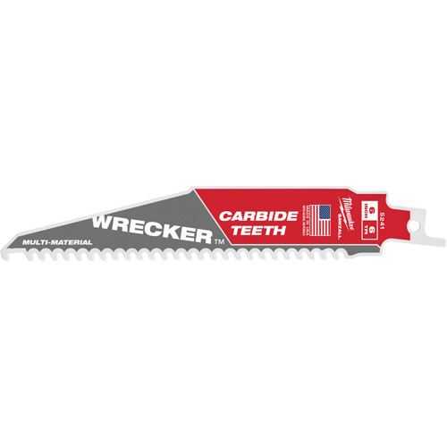 Wrecker™ Sawzall® Blade, Carbide, 6 TPI, 6" L x 1" W