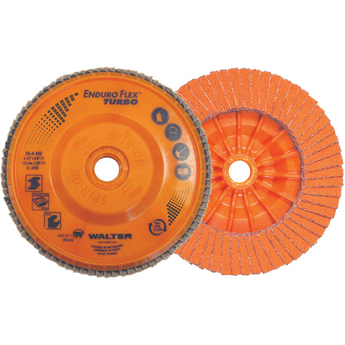 Enduro-Flex Turbo™ Flap Disc, 4-1/2" x 5/8"-11, 36/60 Grit