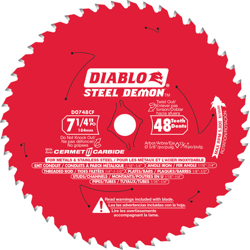 Steel Demon™ Cermet II Circular Saw Blade, 7-1/4", 48 Teeth, Metal Use