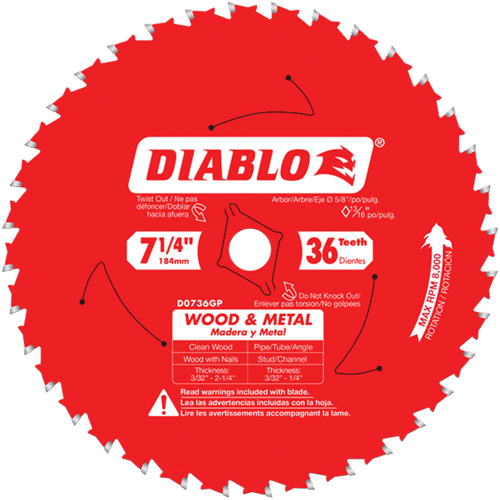 Steel Demon™ Cermet II Saw Blade, 7-1/4", 36 Teeth, Metal Use
