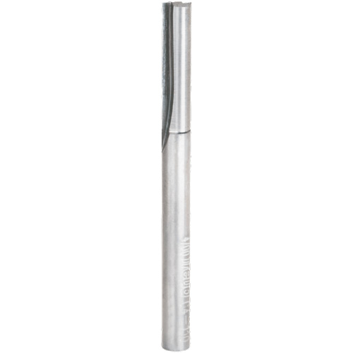 Double Flute Straight Router Bit, 1/4" Dia., 1" H, 2-7/8" L, 1/4" Shank