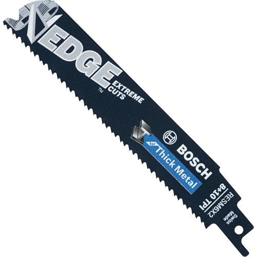 Edge™ Reciprocating Saw Blades, Bi-Metal, 8/10 TPI, 6" L