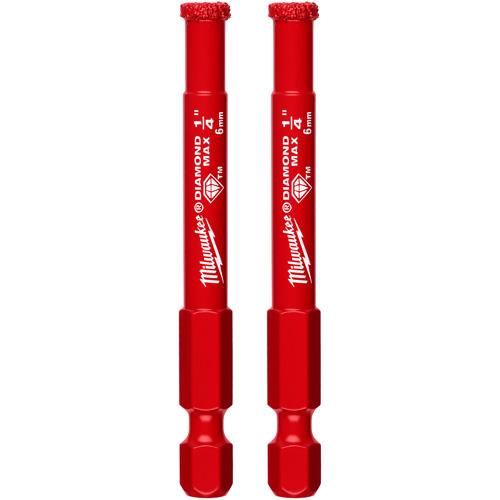 Diamond Max™ Hole Saw Bit, 1/4", 1-1/2" Depth of Cut, Diamond