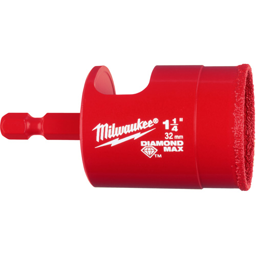 Diamond Max™ Hole Saw Bit, 1-1/4", 1-1/2" Depth of Cut, Diamond
