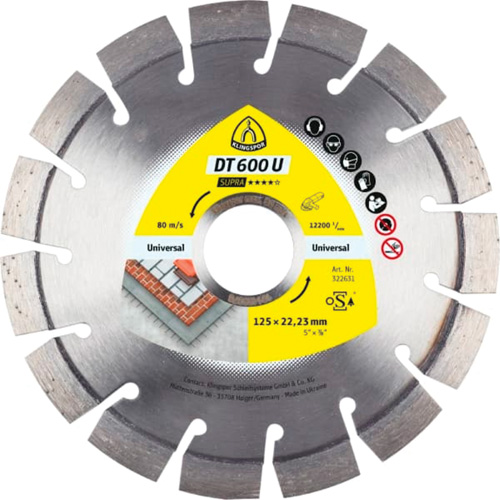 DT 600 U Supra Large Diamond Cutting Blades