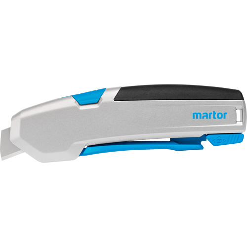 Secupro 625 Retractable Safety Knife with Short Blade, 15 mm, Heavy-Duty, Aluminum Handle