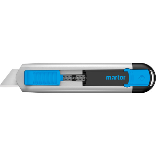 Secunorm 525 Retractable Safety Knife with Blunt Tip Blade, 18 mm, Aluminum Handle