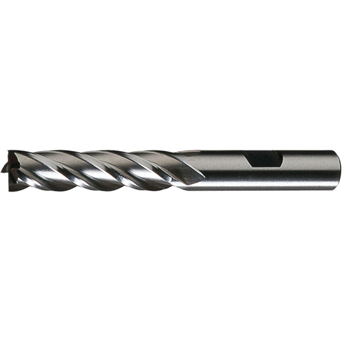CLEVELAND Centre Cutting Finishing Square End Mill, 3/4"/0.75" Dia., 3-7/8"/3.875" L, 4 Flutes, 3/4" Shank, High Speed Steel