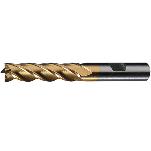 CLEVELAND HG-4C-TN Centre Cutting Finishing End Mill, 1" Dia., 4-1/8"/104.77 mm L, 4 Flutes, 3/4"/19.05 mm Shank, High Speed Steel