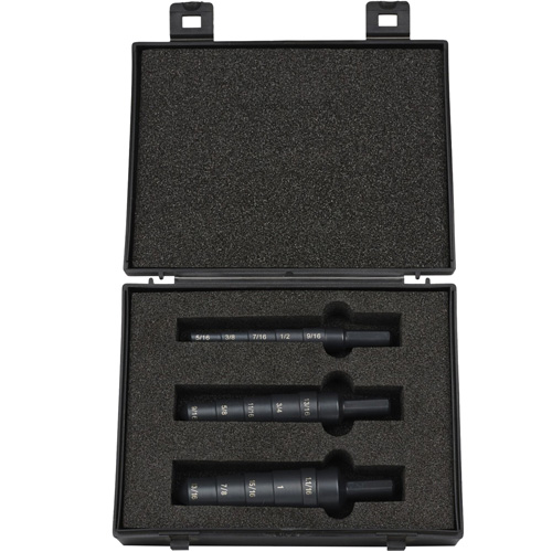 CLE-LINE 2874 Stepped Drill / Reamer Set, 3 Pieces, High Speed Steel