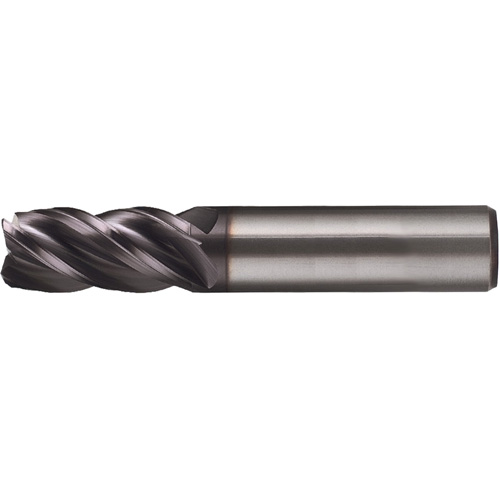 CLEVELAND CEM-V-4R-TA Centre Cutting Square End Mill, 5/8" Dia., 3-1/2" L, 4 Flutes, 5/8" Shank, Carbide