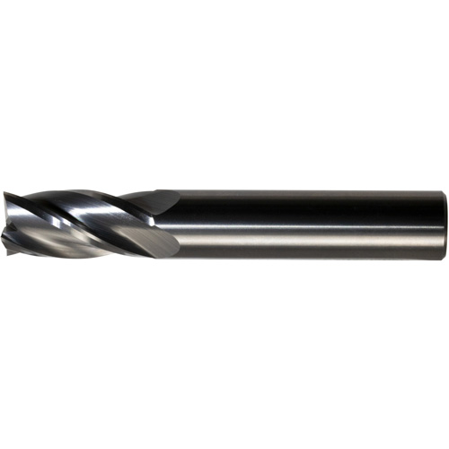 CLEVELAND CEM-SE-4 Square Nose Single End General Purpose End Mill, 1/2" Dia., 3" L, 4 Flutes, 1/2" Shank, Carbide