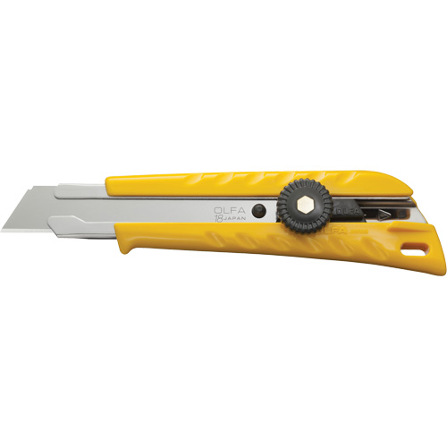 Ratchet Lock Utility Knife with Solid Blade, 18 mm, Stainless Steel Blade
