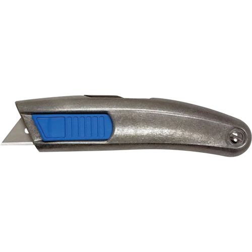 SECUPRO MEGASAFE Unpainted Retractable Knife, 20 mm, Stainless Steel, Heavy-Duty, Aluminum Handle